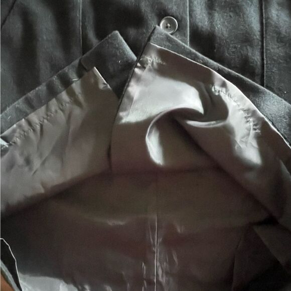 Eddie Bauer Forest green Mercer fit button front wool mini skirt lined sz 4 - Picture 4 of 6